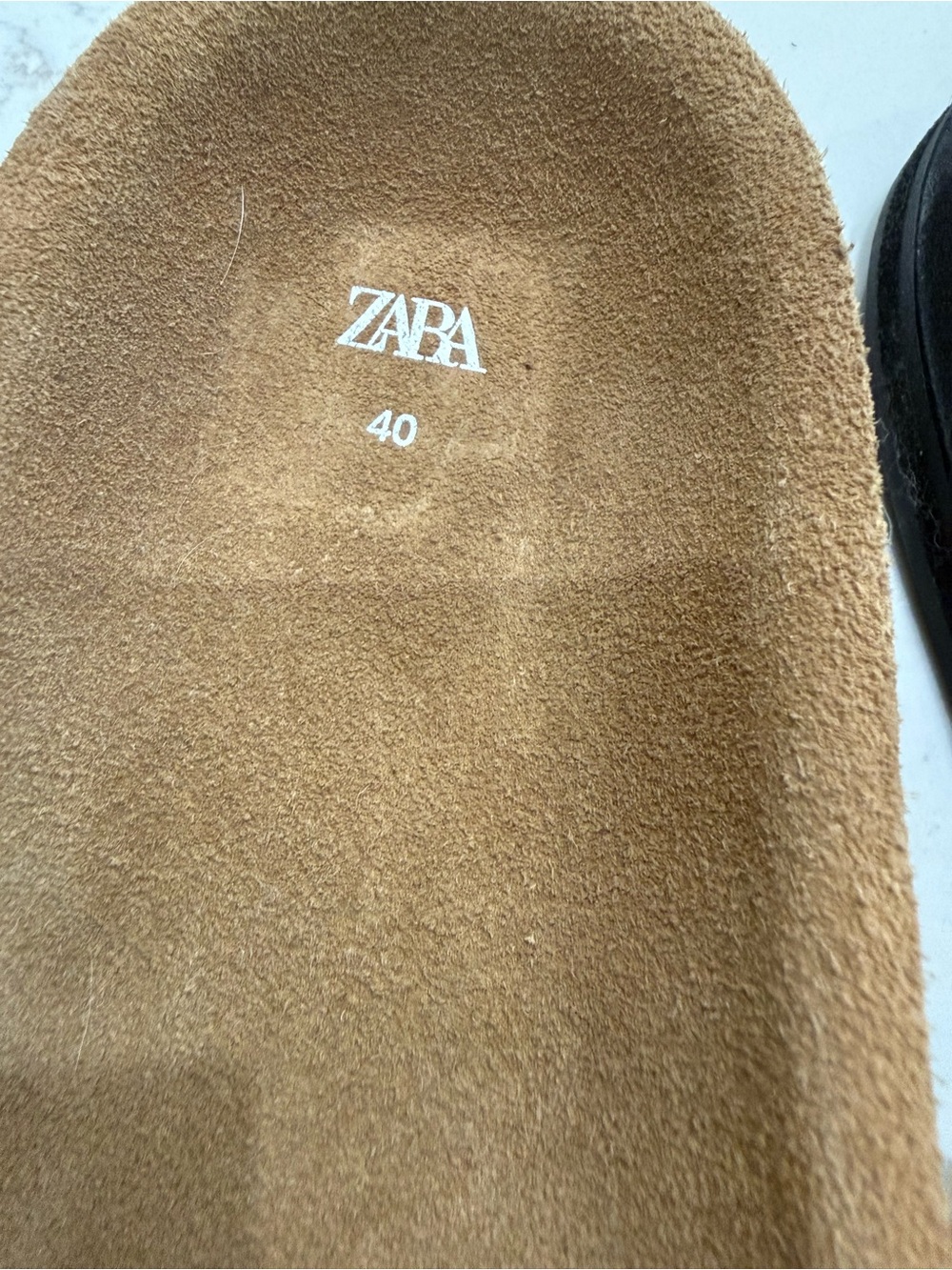 Zara Blue Velvet Never Worn Slides - Picture 2 of 6